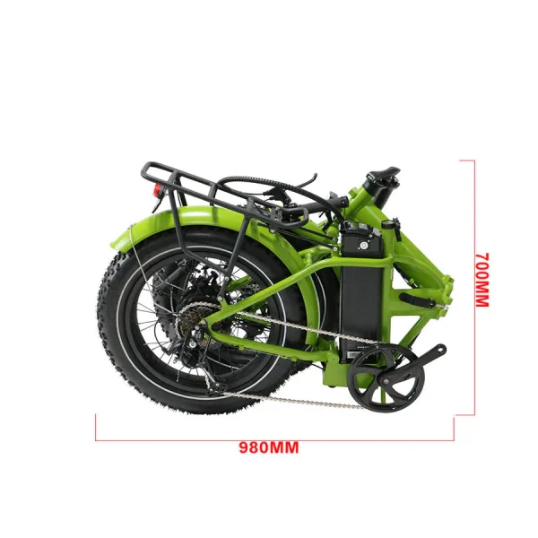 EUNORAU E-FAT-MN Folding Fat Tire 500W 48V Electric Bike - Image 9