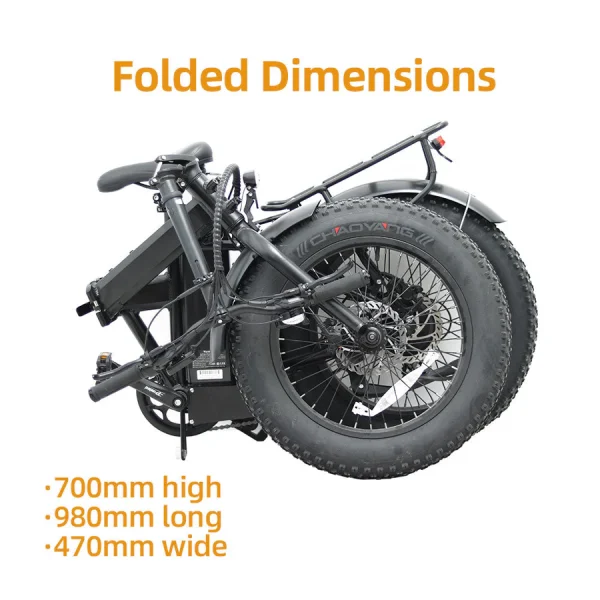 EUNORAU E-FAT-MN Folding Fat Tire 500W 48V Electric Bike - Image 4